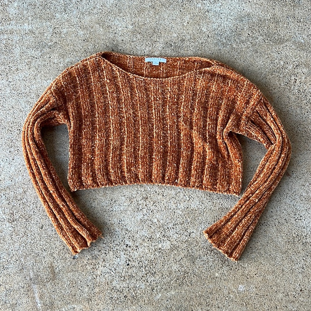 Chenille Crop Sweater